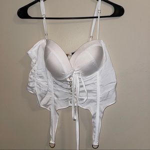 White Bustier Corset- XL